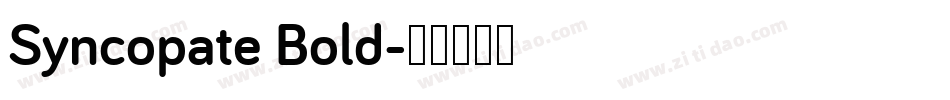 Syncopate Bold字体转换